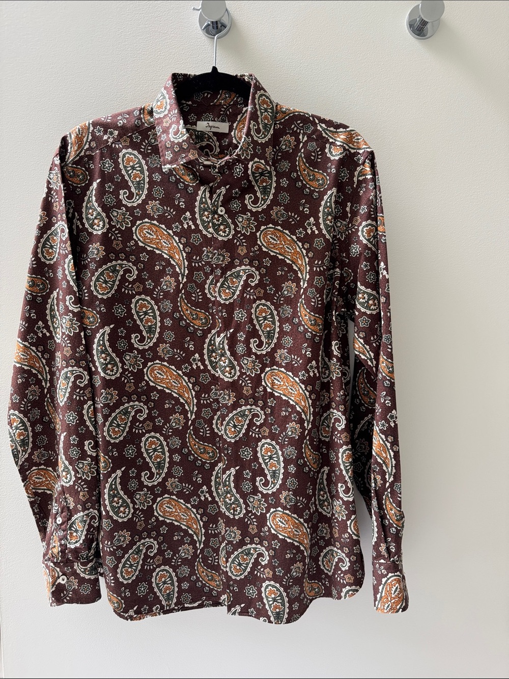 Ingram Italian Men's Paisley Button-Down Shirt 100% cotton